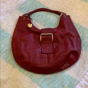 Red leather A.N.A purse